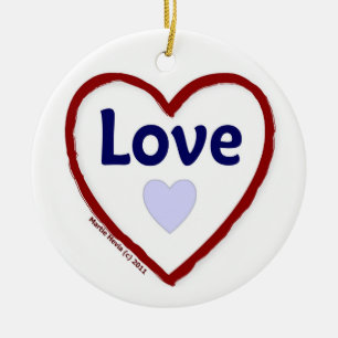 Love Love Ceramic Ornament