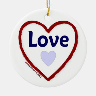 Love Love Ceramic Ornament