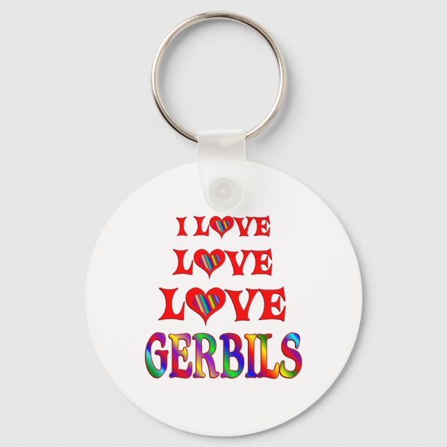 Love Love Gerbils Keychain (Front)