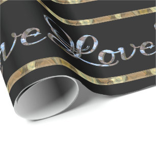 Love Love Love Elegant Designer Wrapping Paper