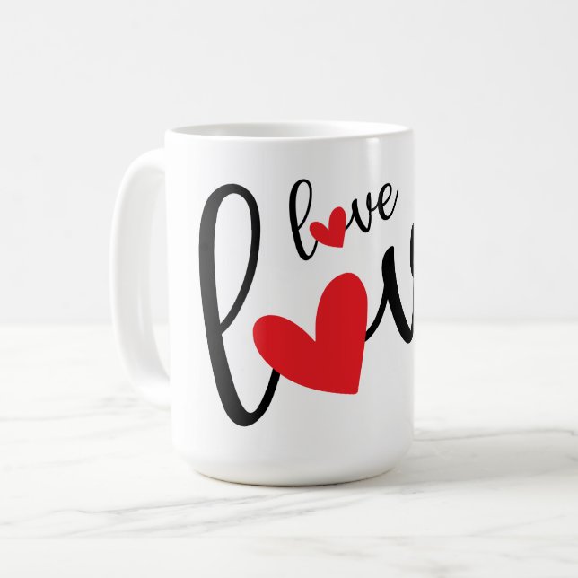 Love Love Love Hearts  Coffee Mug (Front Left)