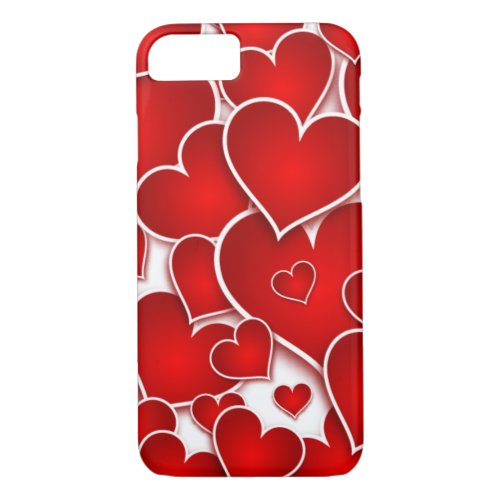 Love love lovehearts galore iPhone 87 case