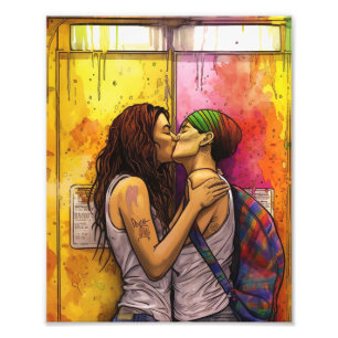 Love Love Love Lesbian Pride Photo Print