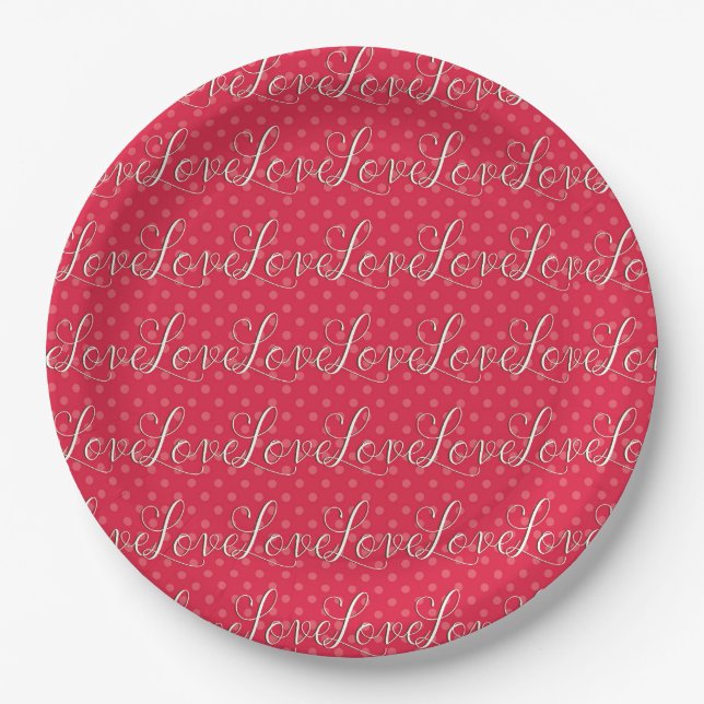 LOVE LOVE LOVE PAPER PLATES (Front)