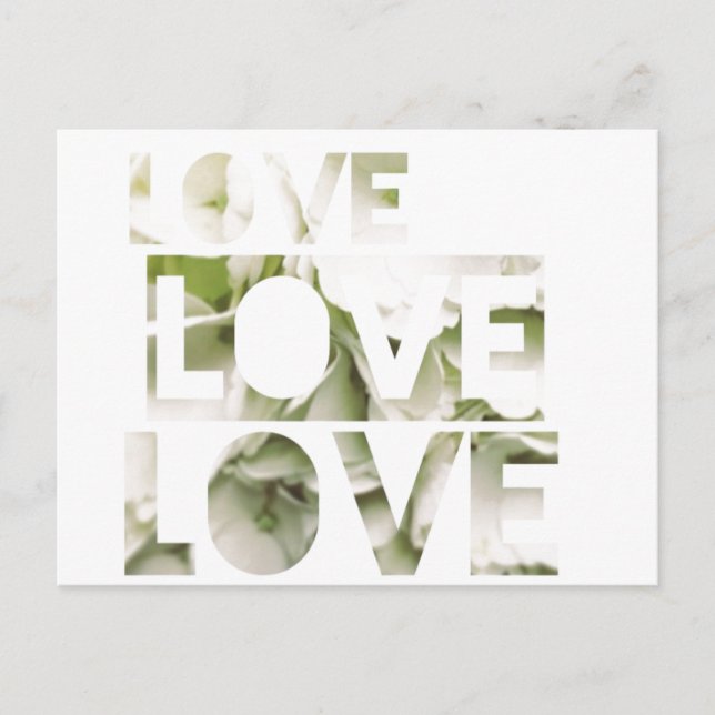Love Love Love Postcard (Front)
