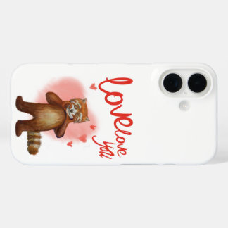 love love love red panda iPhone 16 case