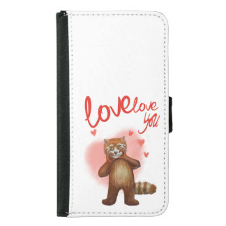 love love love red panda samsung galaxy s5 wallet case