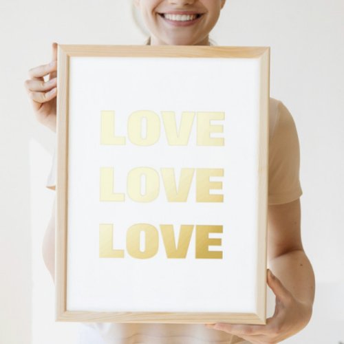 LOVE LOVE LOVE  WALL FOIL PRINTS