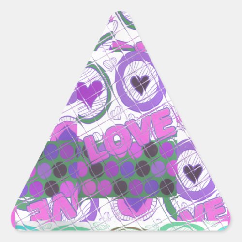 Love lovely heartily heart sentimental feeling triangle sticker