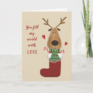Love Lover Spouse Partner Christmas Greeting Holiday Card