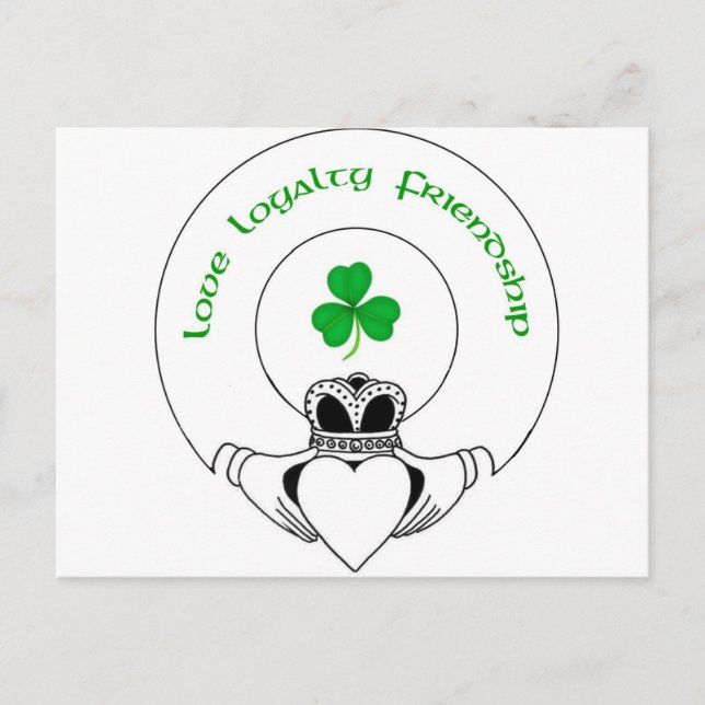 Love, Loyalty, Friendship Claddah Postcard (Front)