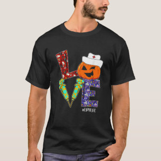 Love LPN Nurse Life Nurse Halloween Scary Pumpkin  T-Shirt