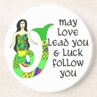 Love & Luck Irish Mermaid Drink Coaster