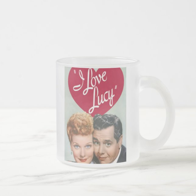 Love Lucy Frosted Glass Coffee Mug (Right)