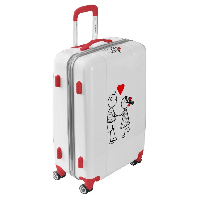 Love Luggage - Custom Colors - Romantic Couple (Rotated Left)