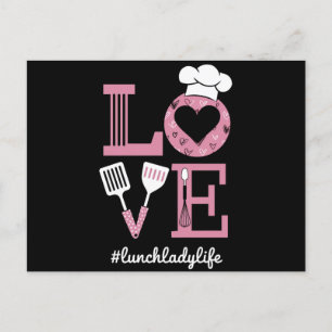 Love Lunch Lady Life Funny Valentines Day Gifts  Postcard