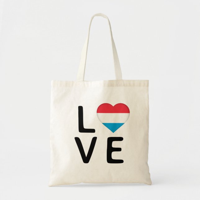 Love - Luxembourg Flag Tote Bag (Front)