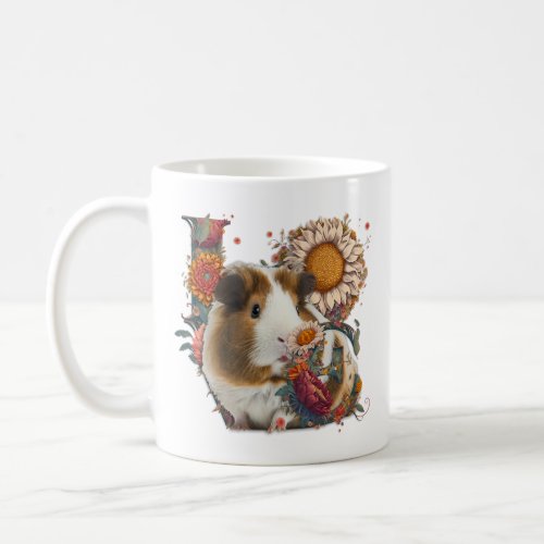 LOVE Made of Guinea Pig Sunflower Wildflower Coffee Mug