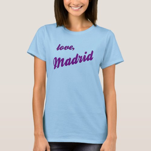 Love Madrid _ blue strappy T_Shirt