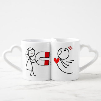  "Love Magnet" Matching Couple Mug Set