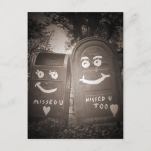 love mailboxes : i missed you postcard