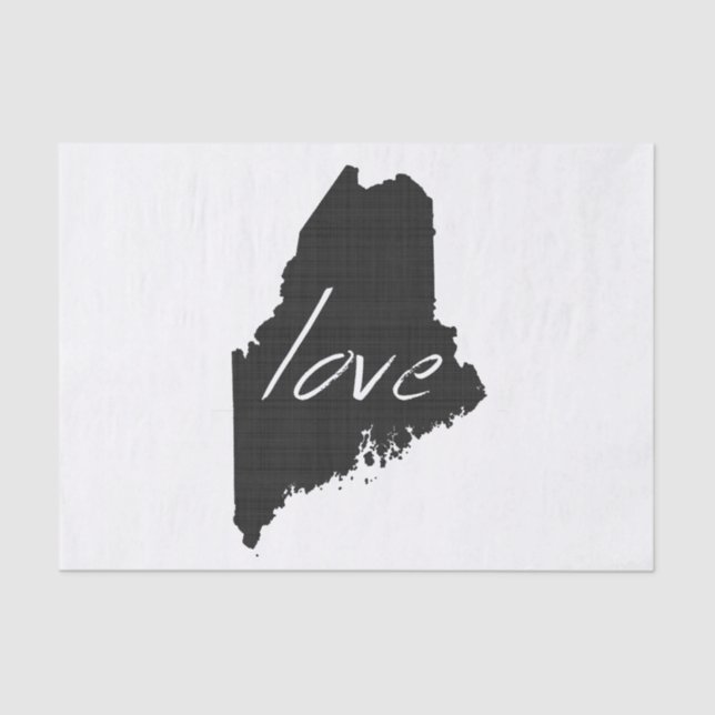 Love Maine Tissue Paper (Front)