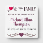 Love Makes A Family - Adoption Party Supplies Plaque at Zazzle