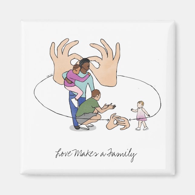 Love Makes a Family ASL Magnet (Front)