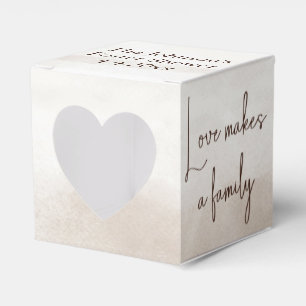 "Love Makes a Family" Boho Adoption Shower Favor Boxes