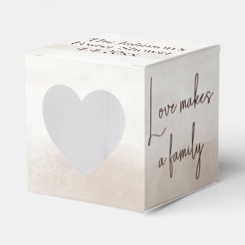 Love Makes a Family Boho Adoption Shower Favor Boxes