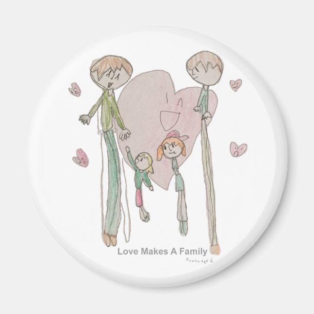 Love Makes a Family by Annika--Magnets Magnet (Front)
