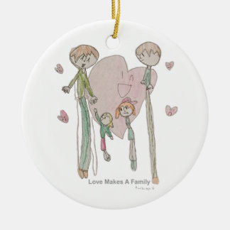 Love Makes a Family by Annika--Ornament Ceramic Ornament