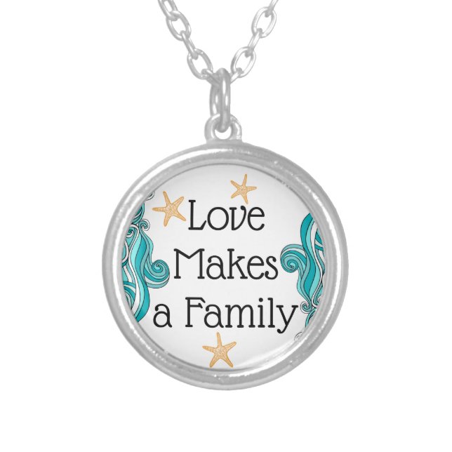 Love Makes a Family - Starfish Story Necklace (Front)
