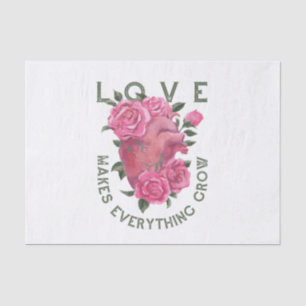 Love Makes Everything Grow – Floral Heart Tissue Paper