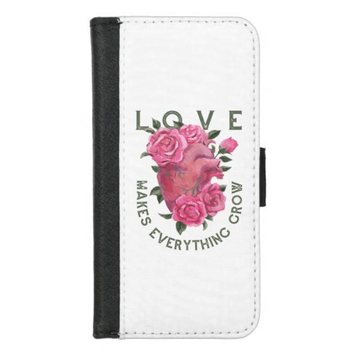 Love makes everything grow  iPhone 87 wallet case