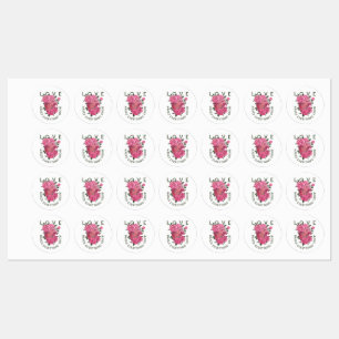 Love Makes Everything Grow Romantic Floral Labels