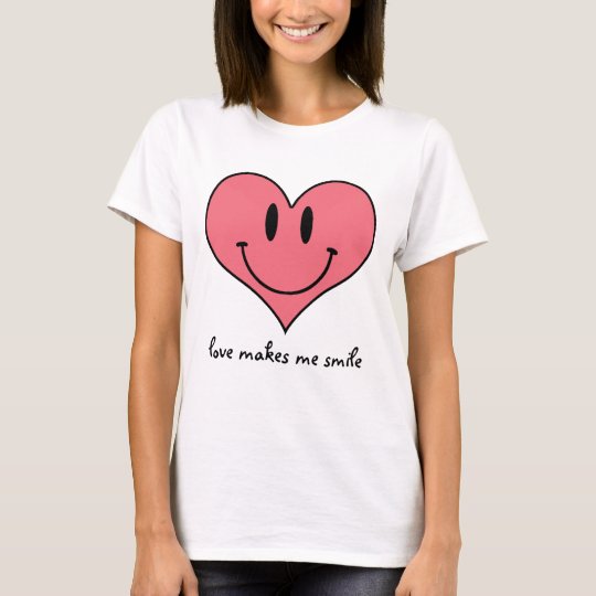 Love Makes Me Smile, Valentine's Day Sweetheart T-Shirt