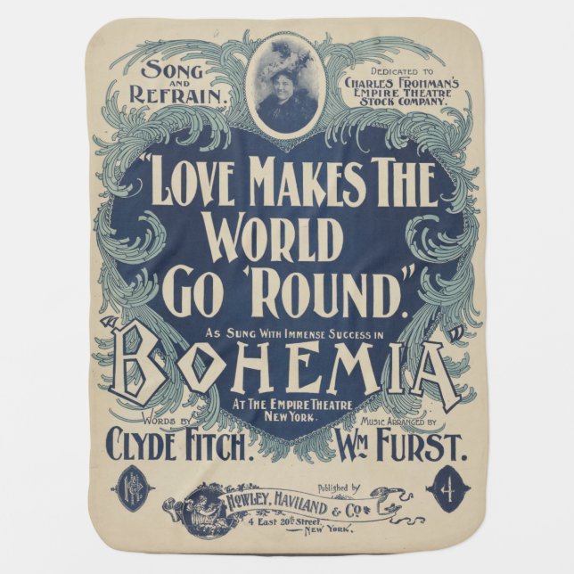 Love Make's the World Go Around Baby Blanket (Front)