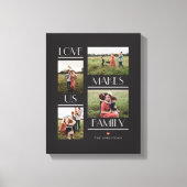 Love Makes Us Family Editable Color Wrapped Canvas (Front)