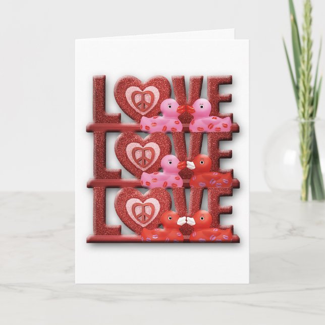 Love Makes World Go 'Round Holiday Card (Front)