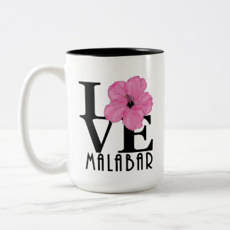 LOVE Malabar 15oz Pink Hibiscus Two-Tone Coffee Mug