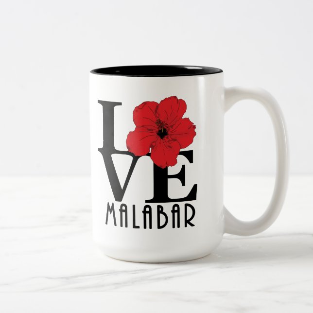 LOVE Malabar 15oz Red Hibiscus Two-Tone Coffee Mug (Right)