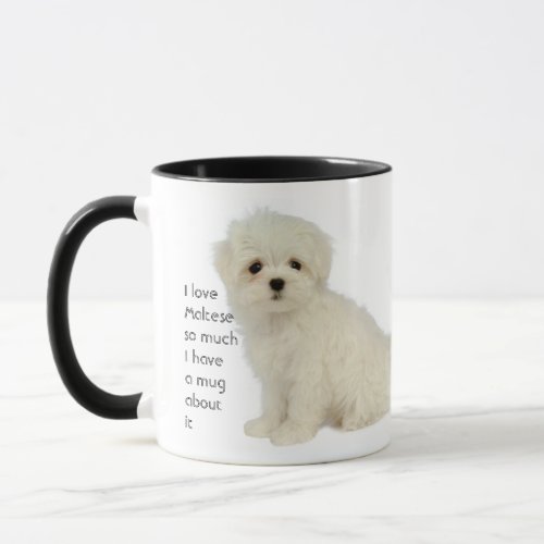 Love Maltese Dogs So Much Fun Quote Mug