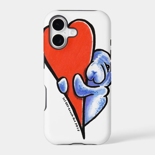 Love Manatees Iphone Case (Back)