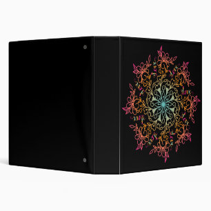 Love mandala 3 ring binder