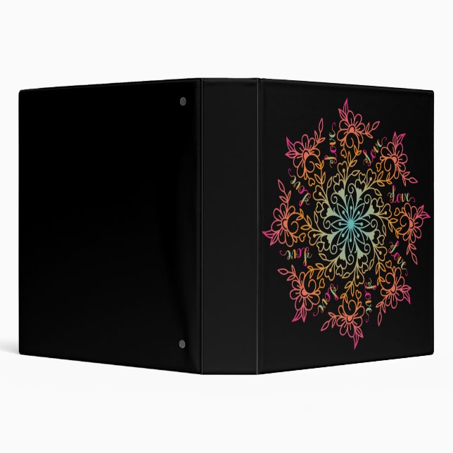 Love mandala 3 ring binder (Background)