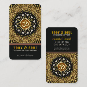 Love Mandala Healing Earth Batik Yoga Business Card