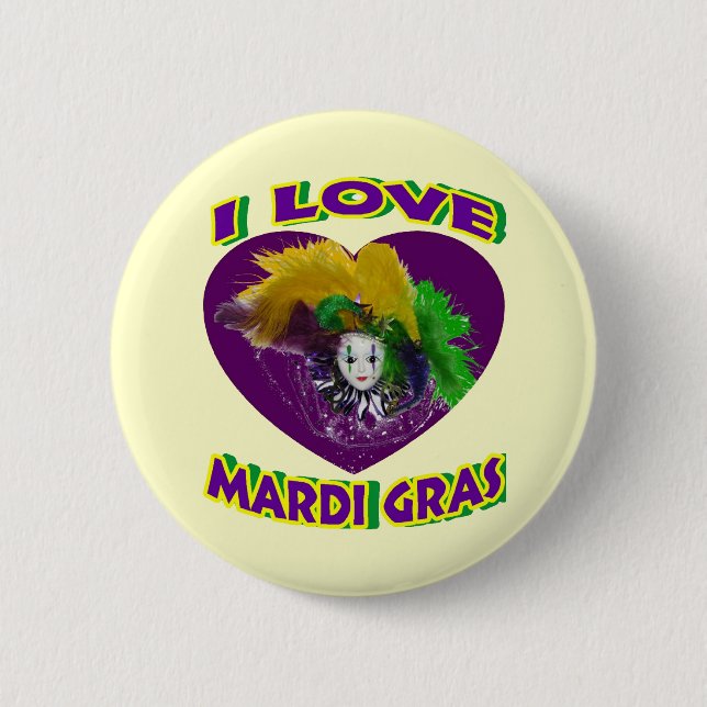 Love Mardi Gras Button (Front)