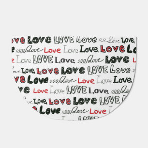 Love Marker Texture Seamless Background Doormat