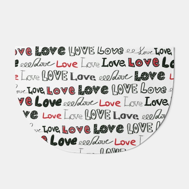 Love Marker Texture Seamless Background Doormat (Front)